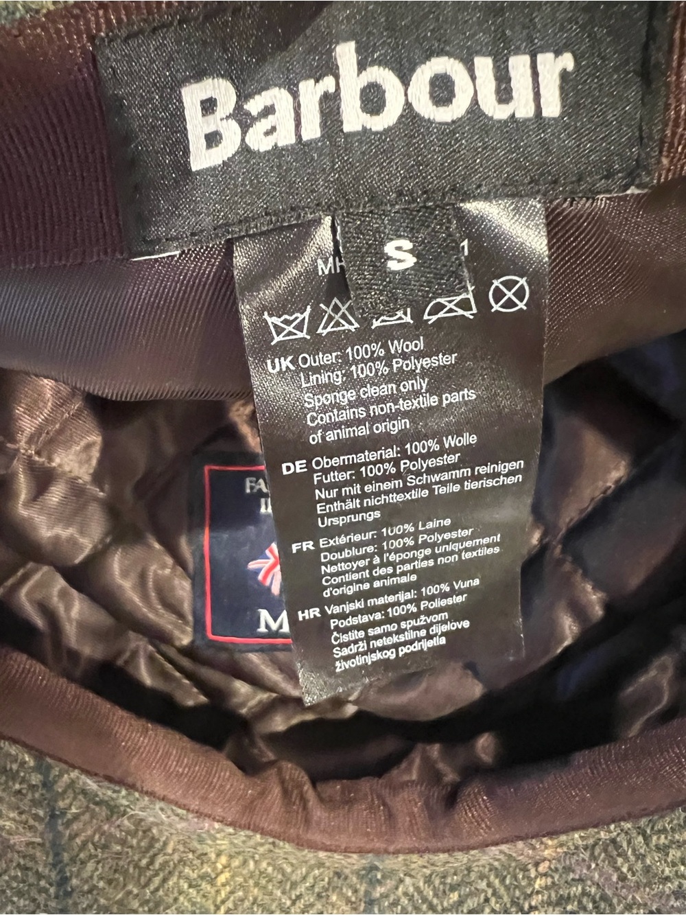 Barbour Bakerboy 8 panel patch cap, size S - Picture 3 of 7